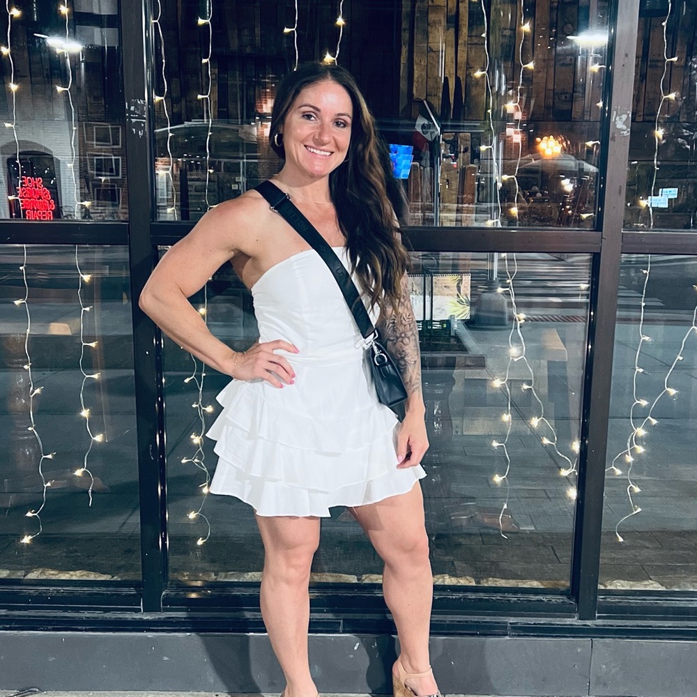 White mini romper